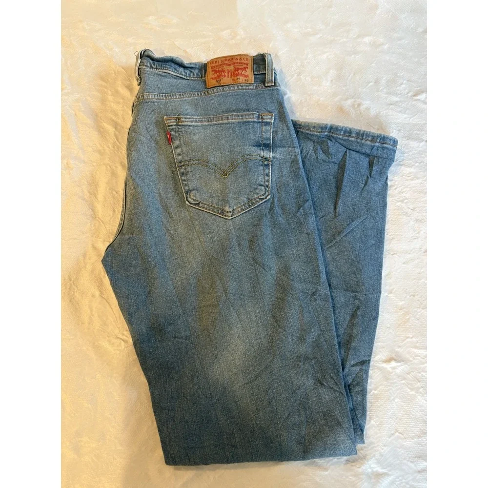 Levi's Mens 514 Straight Jeans W34 L32 Original Blue Regular Denim Pants